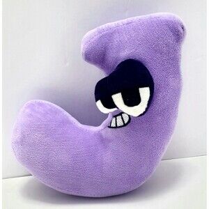 Alphabet Lore Letter J Plush Stuffed Toy Purple 8 Inch Cartoon Character